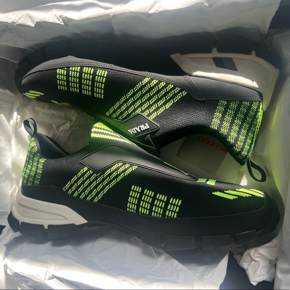 Prada Crossection Knit Sneakers  UK7 US7.5    Fits like a US SZ:8  LIGHTLY USED